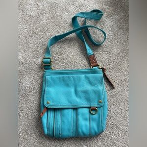 Turquoise Fossil leather purse